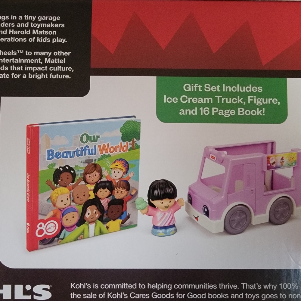 Fisher-Price Little People Purple Ice Cream Truck Set Limited Edition Gift Set - Picture 4 of 5